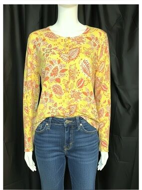 🌼 Lilly & Van Yellow & Pink Floral Cardigan 🌸 Size 1X
